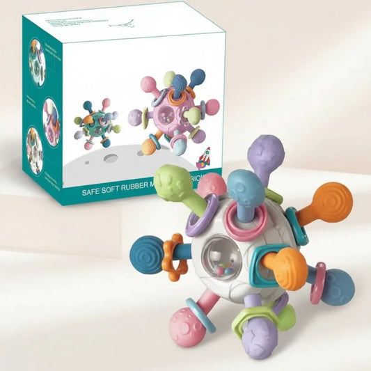Baby Bijtring 3-in-1 – Zacht, Veilig & Speels
