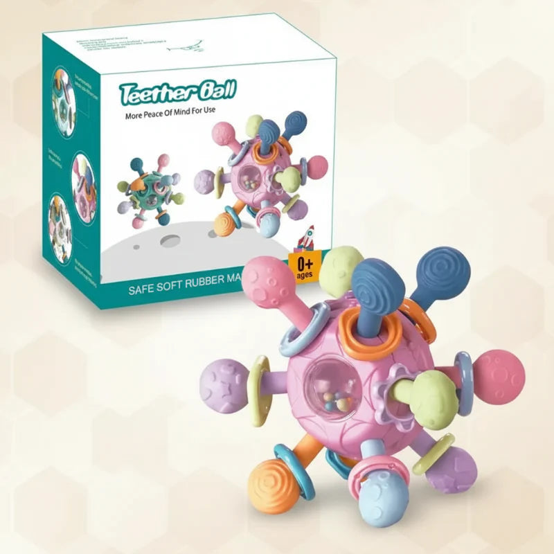 Baby Bijtring 3-in-1 – Zacht, Veilig & Speels