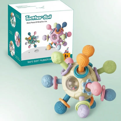 Baby Bijtring 3-in-1 – Zacht, Veilig & Speels