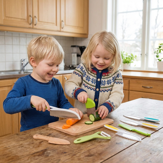 Kinder Snijset | Veilig en spelenderwijs leren snijden in de keuken