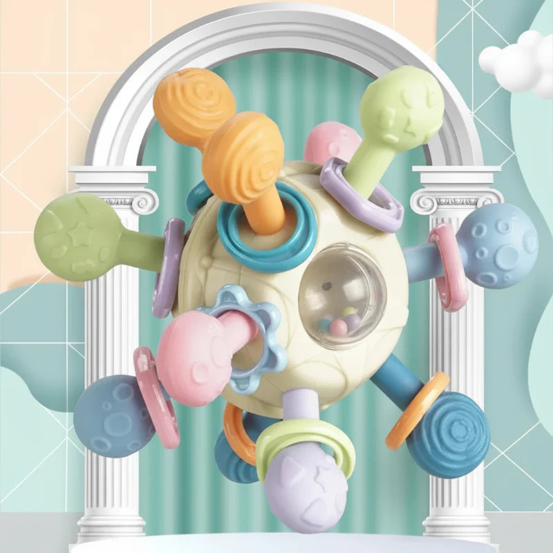 Baby Bijtring 3-in-1 – Zacht, Veilig & Speels