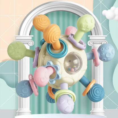 Baby Bijtring 3-in-1 – Zacht, Veilig & Speels